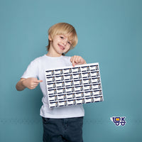 Personalized Astronaut Space Theme Name Labels with Photo | Kids School Sticker Labels (36 Pcs Pack)
