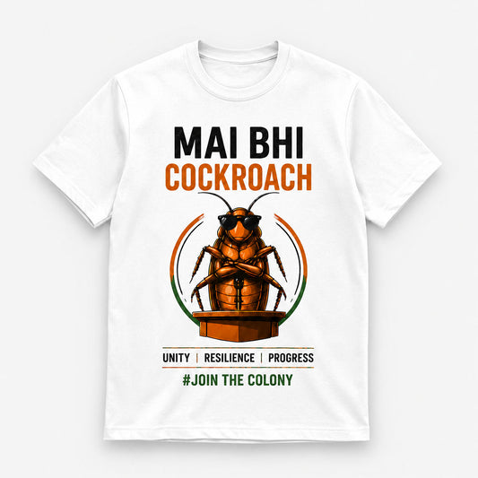 CJP “Mai Bhi Cockroach” Regular Fit T-Shirt