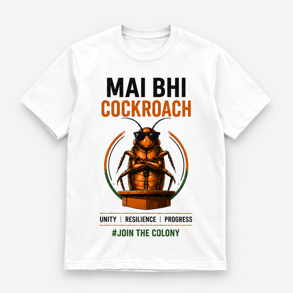 CJP “Mai Bhi Cockroach” Regular Fit T-Shirt