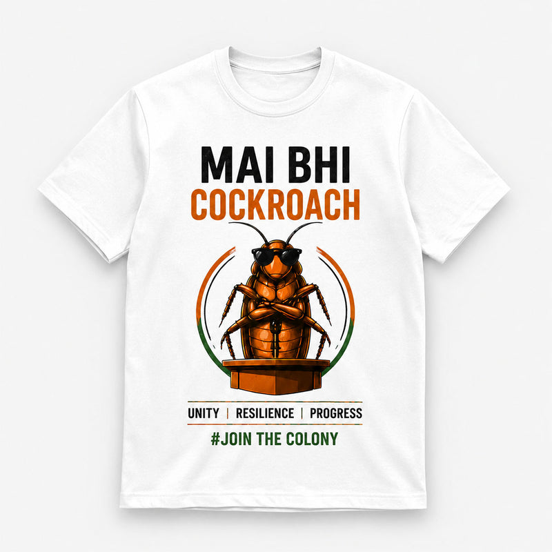 CJP “Mai Bhi Cockroach” Regular Fit T-Shirt
