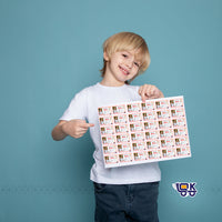 Personalized Cute Cat Theme Name Slips with Photo | Kids School Labels Stickers 36 Pcs Pack