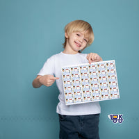Personalized Cute Panda Name Labels with Photo | Kids School Sticker Labels (36 Pcs Pack)