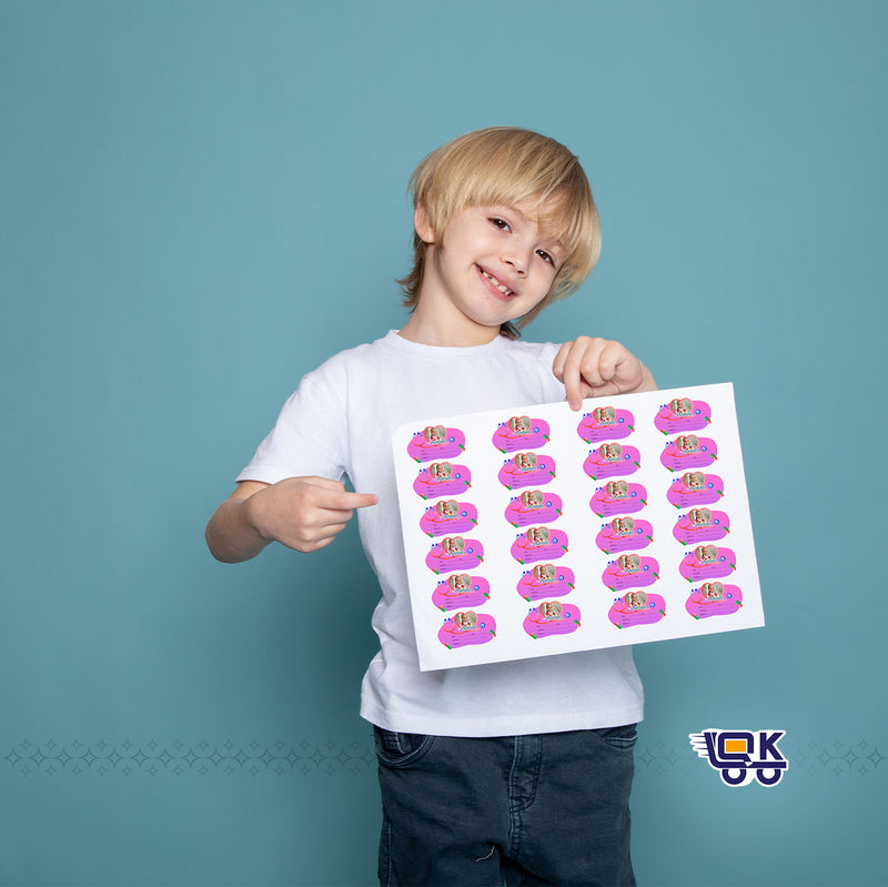 Personalized Doctor Theme Name Slips with Photo | Kids School Labels (24 Pcs Pack)