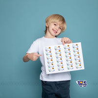 Personalized Medical Photo Name Slips for Kids | Custom School Notebook Labels (24 pcs Pack)