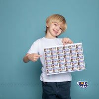 Personalized Panda School Name Labels with Photo | Kids Notebook Stickers (36 Pcs Pack)
