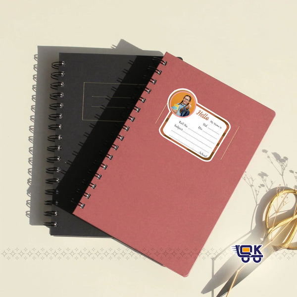 Personalized Photo Name Slips for School | Simple & Clean Notebook Labels for Kids (24 pcs Pack)