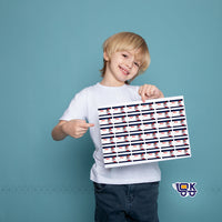 Personalized Space Theme Name Labels with Photo | Kids School Sticker Labels (36 Pcs Pack)