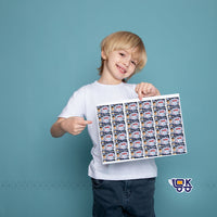 Personalized Space Adventure Name Labels with Photo | Kids School Sticker Labels (36 Pcs Pack)