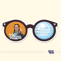 Personalized Sunglasses Shape Name Slips for Kids | Photo Notebook Labels (24 pcs Pack)