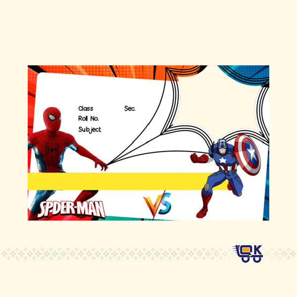 Personalized Superhero Action Name Labels with Photo | Kids School Sticker Labels (36 Pcs Pack)